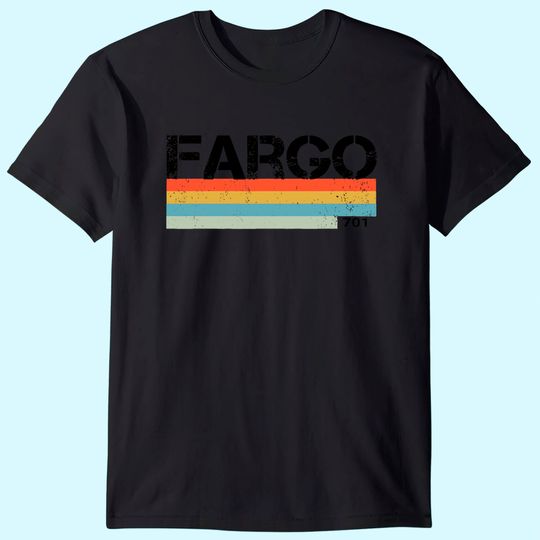 Fargo City Retro Vintage Stripes T Shirt
