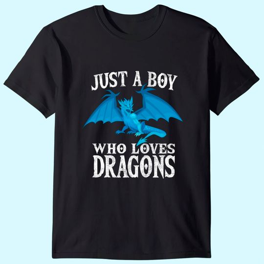 Just a Boy Who Loves Dragons Dragon Costume Gift T-Shirt