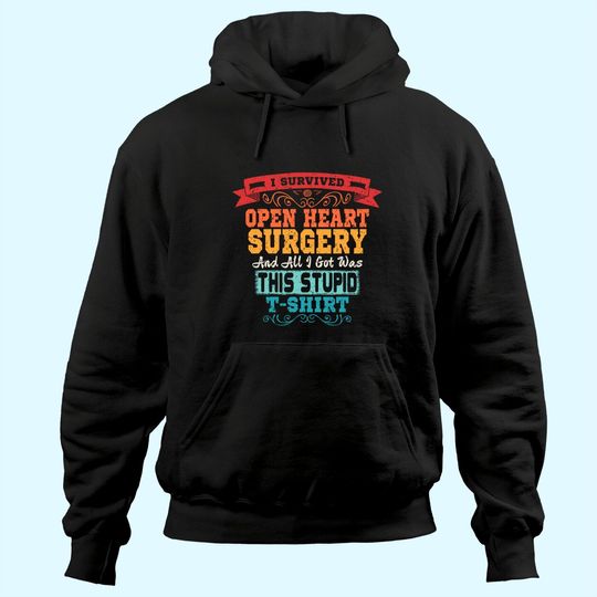 Open Heart Surgery Hoodie Survivor Post Attack Recovery Gift