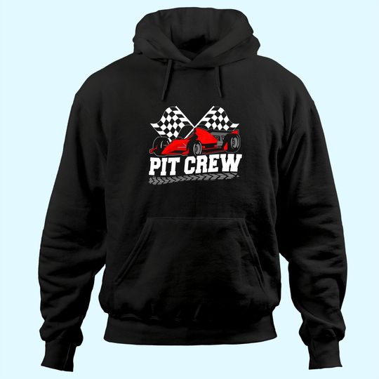 Pit Crew Car Racing Checkered Flag Racing Party Hoodie