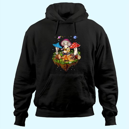Mushrooms Camping Psychedelic Forest Fungi Festival Hoodie