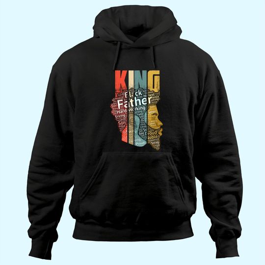 Black Father Mens Strong Black King Hoodie