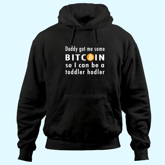 Bitcoin Toddler Hodler BTC Crypto Baby Kid Funny Cute Hoodie