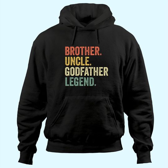 Mens Uncle Godfather Hoodie Christmas Gifts From Godchild Funny Hoodie