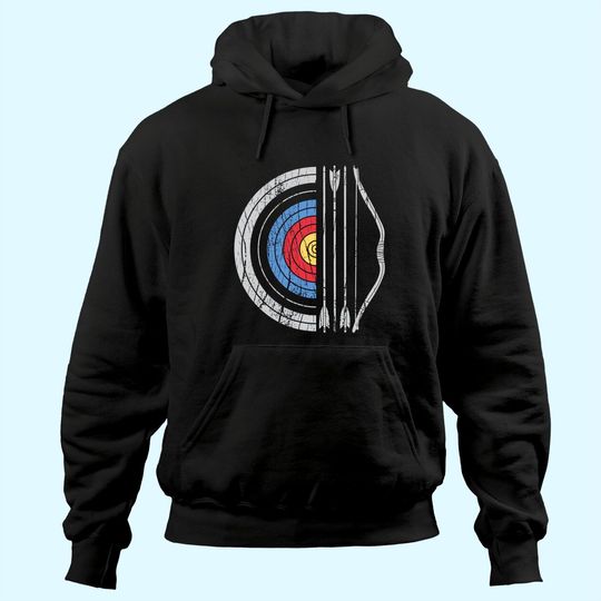 Archery Target Bow And Arrow Vintage Gifts Archer Hoodie