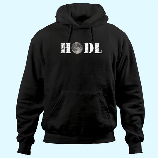 Crypto Merch, Hodl Moon Cryptocurrency  Hoodie