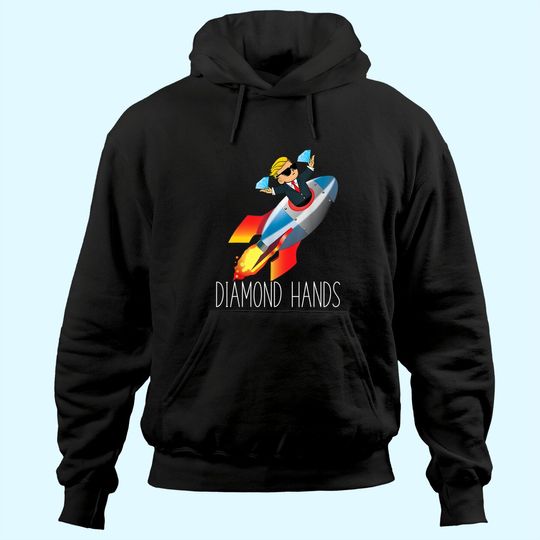 WallStreetBets WSB Rocket Ship To The Moon No Paper Hands Hoodie