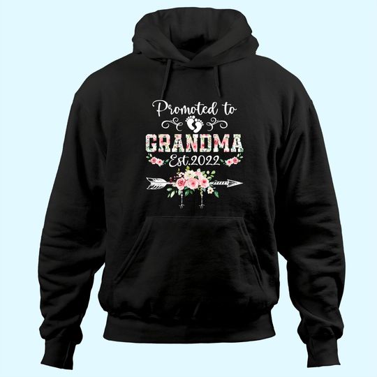 Promoted To Grandma Floral Leveled Up To Grandma Hoodie