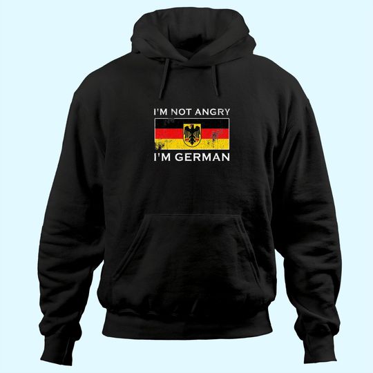 I'm Not Angry I'm German Germany Flag Beer Oktoberfest 2021 Hoodie
