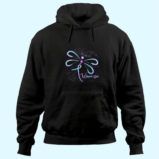 Suicide Prevention Awareness Dragonfly Semicolon Hoodie