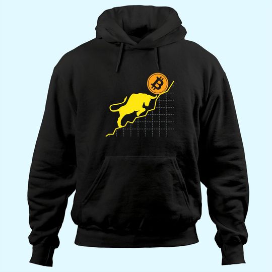 Bitcoin Trader Crypto Asset Trader Bull Trend Art Hoodie Hoodie