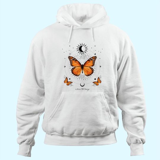 Monarch Butterfly Celestial Butterfly Sun Moon Phase Gift Hoodie