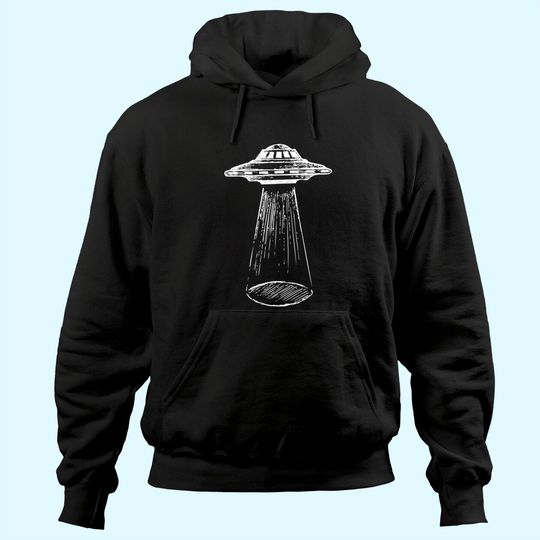 UFO  Alien Abduction Flying Saucer Spacecraft Hoodie