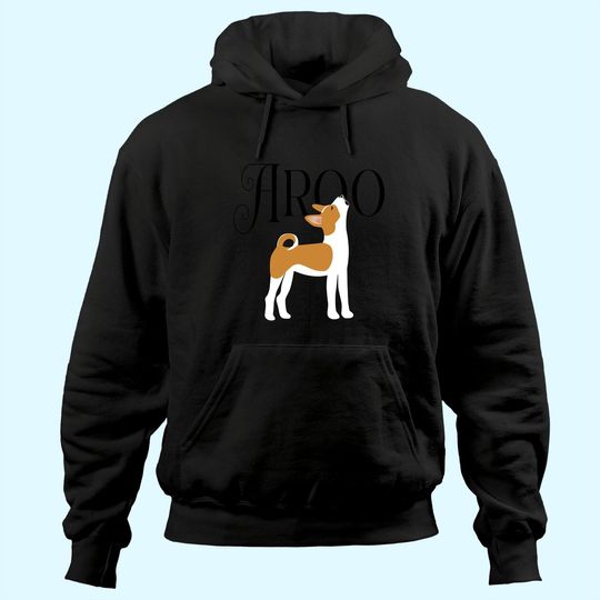 Howling Basenji Puppy AROO A Sound of Singing Happy Pack Dog Hoodie