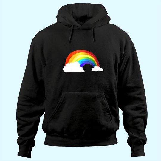 Rainbow Hoodie - Shiny Rainbow in the Clouds