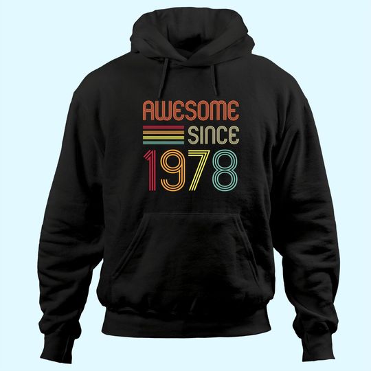 Awesome Since 1978 43rd Birthday Retro Hoodie