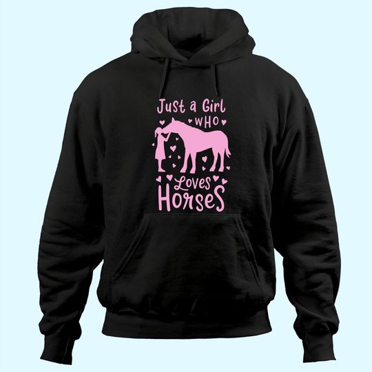 Just A Girl Who Loves Horses Horse Lover Show Jumping Hoodie