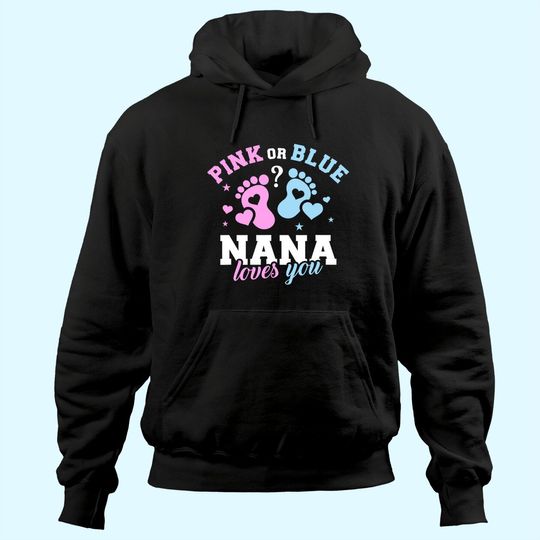 Gender reveal nana grandma Hoodie