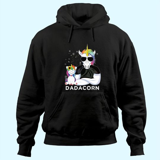 Dadacorn Muscle Unicorn Dad Baby, Daughter, Fathers Day Gift Hoodie