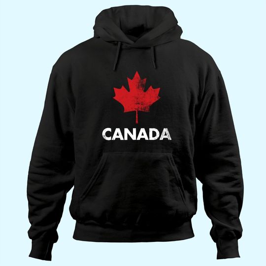 Vintage Retro Canadian Maple Leaf Hoodie Canada Flag Hoodie
