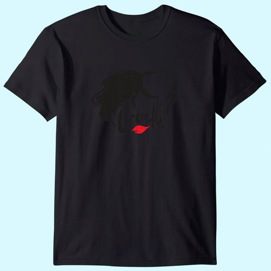 Cruella Hair & Lips Logo T Shirt