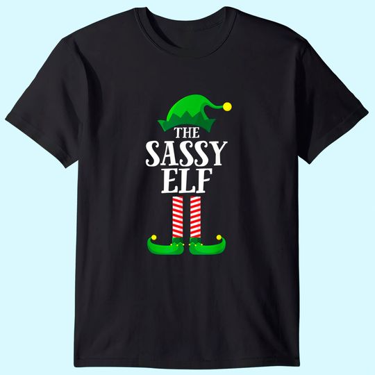Sassy Elf Matching Family Group Christmas Party Pajama T Shirt
