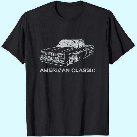 Vintage Racing C10 1973-87 Square Body Pickup Truck Graphic T Shirt for Men