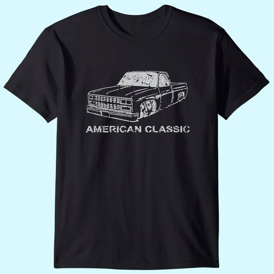 Vintage Racing C10 1973-87 Square Body Pickup Truck Graphic T Shirt for Men