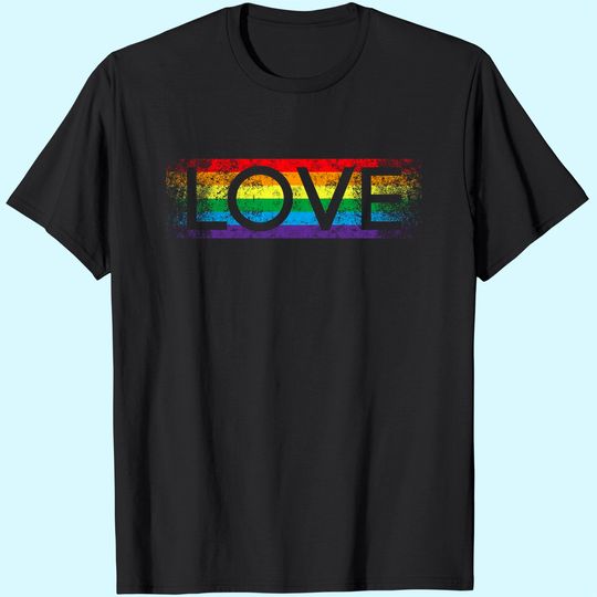 Men's Gay Pride Rainbow Love T-Shirt
