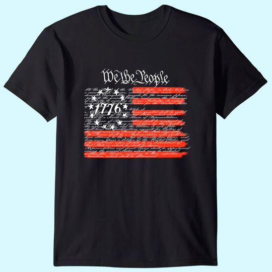 Country Life We The People American Flag Constitution Navy Blue Mens T-Shirt