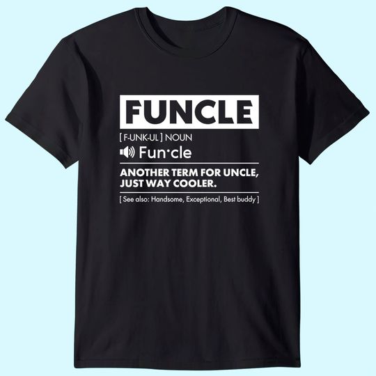 Comfiv Funcle Shirt for Men Best Uncle Shirt Ever Cool T shirt