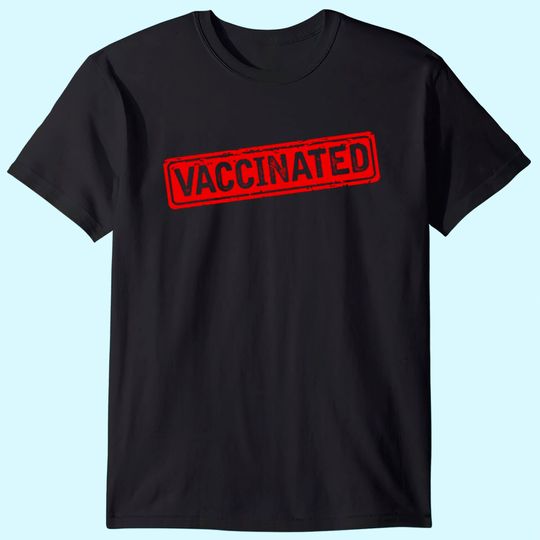 Certified Vaccinated Red Stamp Humor Men's Graphic T-Shirt