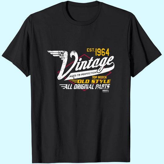 57th Birthday Shirt for Men - Vintage 1964 Aged to Perfection - Racing
