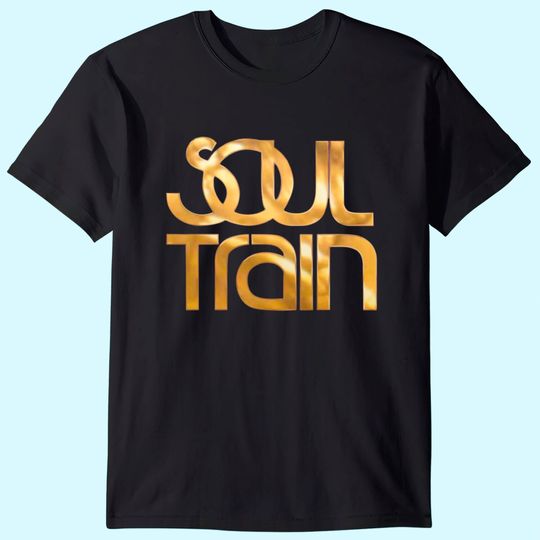 JIANGMUYA Women's Soul Train Gold Logo T Shirt