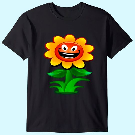 Happy Sunflower Cartoon T-Shirt