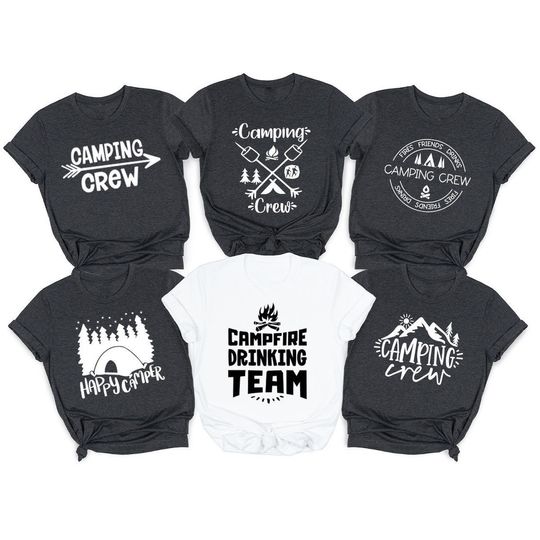 Camping Crew, Camp Team, Camp Squad Family Camping Custom T-Shirt