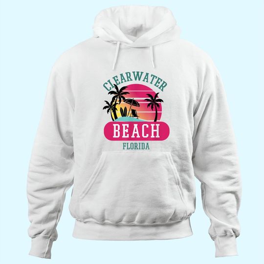 Retro Cool Clearwater Beach Original Florida Beaches Hoodie