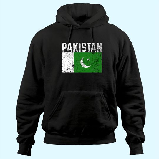 Pakistan Flag Vintage Hoodie