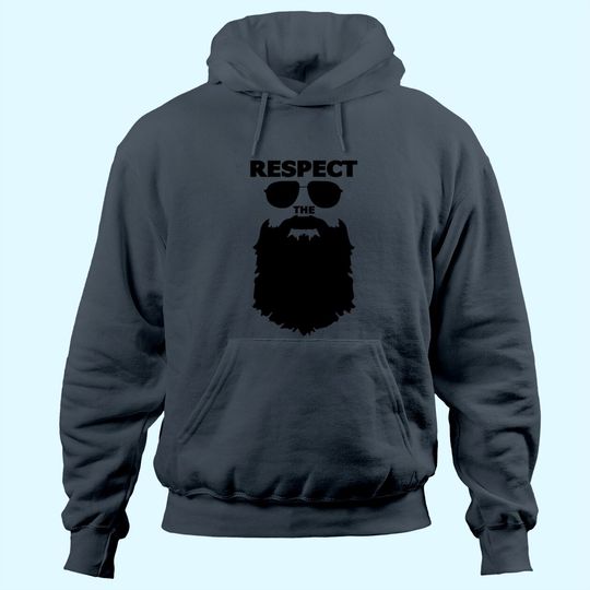Respect The Beard Novelty Graphic Hoodie