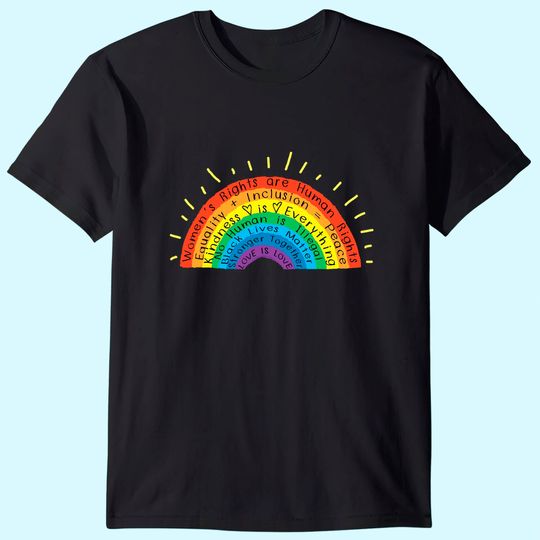 Gay Pride Human Rights Black Lives Matter Love Is Love T-Shirt