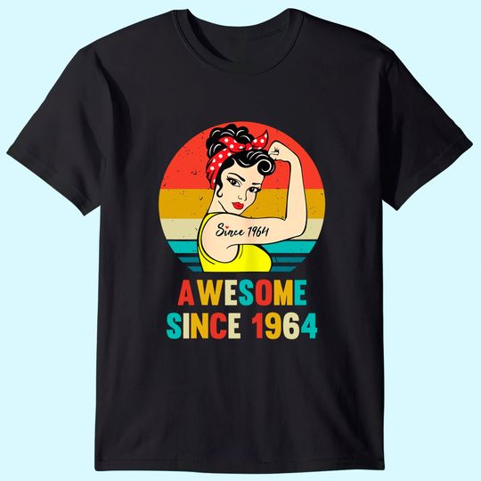 Vintage 57th Birthday 1964 Women Gift for 57 Year Old Woman T-Shirt