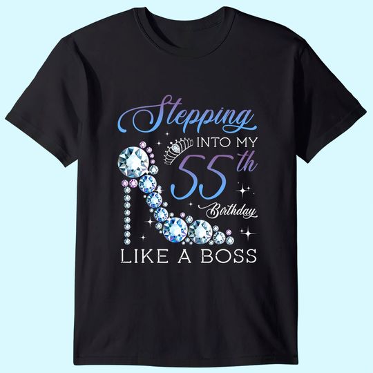 Stepping Into 55th Birthday Born 1965 Gifts 55 Years Old T-Shirt
