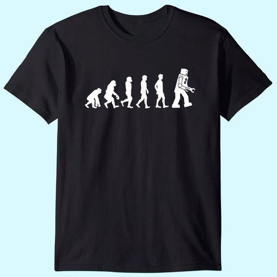 Funny Tees - Ape, Monkey, Man to Robot Evolution T-Shirt