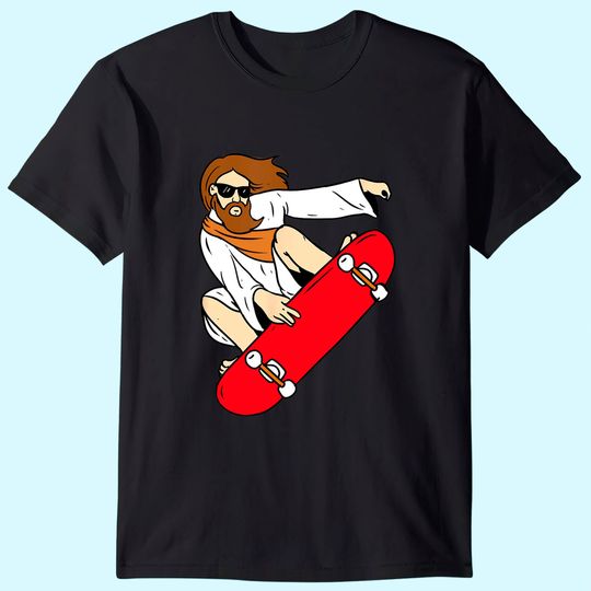Jesus Riding Skateboard T-Shirt
