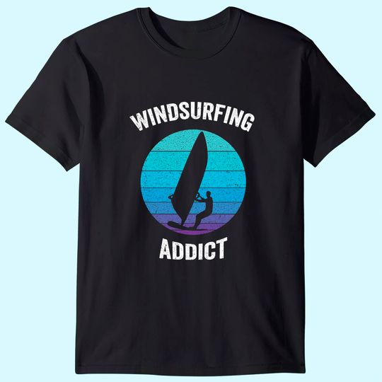 Windsurfing Addict Vintage Retro Wind Surfing Windsurf T-Shirt