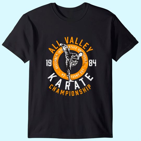 Old School All Valley Karate Championship Retro Graphic T Shirt
