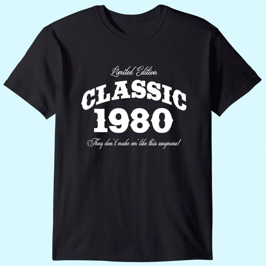 Gift for 41 Year Old: Vintage Classic Car 1980 41st Birthday T-Shirt