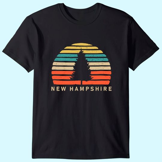Retro Sunset New Hampshire T Shirt