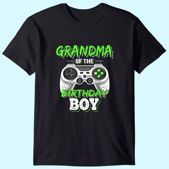 Grandma of the Birthday Boy Matching Video Game T-Shirt
