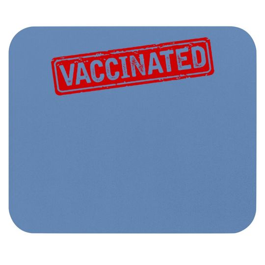Certified Vaccinated Red Stamp Humor Graphic Mouse Pad